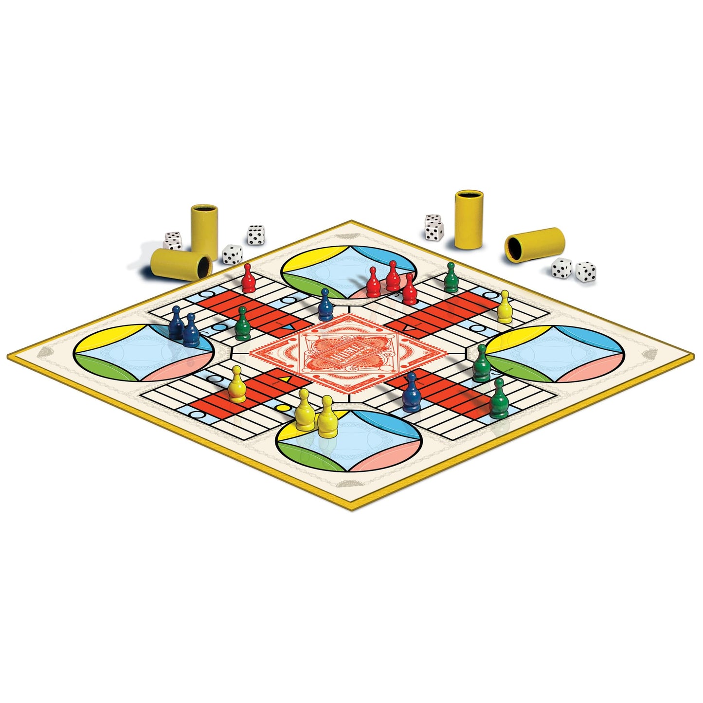 Parcheesi Royal Edition by Winning Moves Games USA, classic family favorite featuring charming artwork, tokens and dice cups for 2-4 players, Ages 8+…