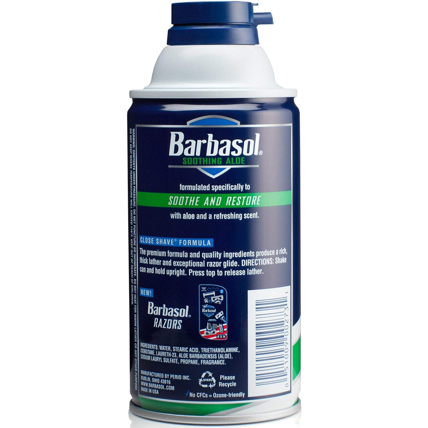 Barbasol Soothing Aloe Skin Thick And Rich Shaving Cream 10 Oz (Pack of 3) by Perio