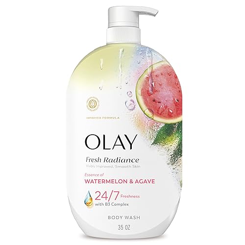 Olay Body Wash for Women, Fresh Radiance, 24/7 Skin-Loving Freshness, Visibly Radiant, Plant Based Cleansers, Vitamin B3 & Antioxidant Blend, For All