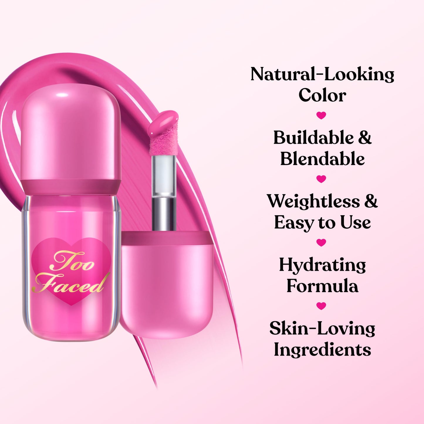 Too Faced Love Flush Blush Glowing Liquid Blush | Liquid Blush, Blendable, Luminous Blush that leaves a Flush of Color | Layer over makeup or wear
