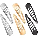 Geyoga 30 Pieces 4 Inch Metal Snap Hair Clips for Women Snap Barrettes Nonslip Large Women Hair Accessories