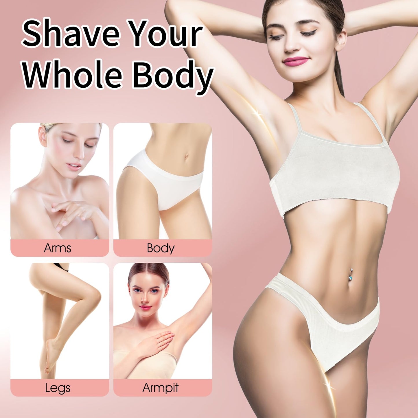 Electric Razors for Women, 5 in 1 Painless Rechargeable Dusk Shaver Womens, Women's Shavers Everything, Lady Leg/Bikini/Face Hair Removal Products Beauty and Personal Care mosago