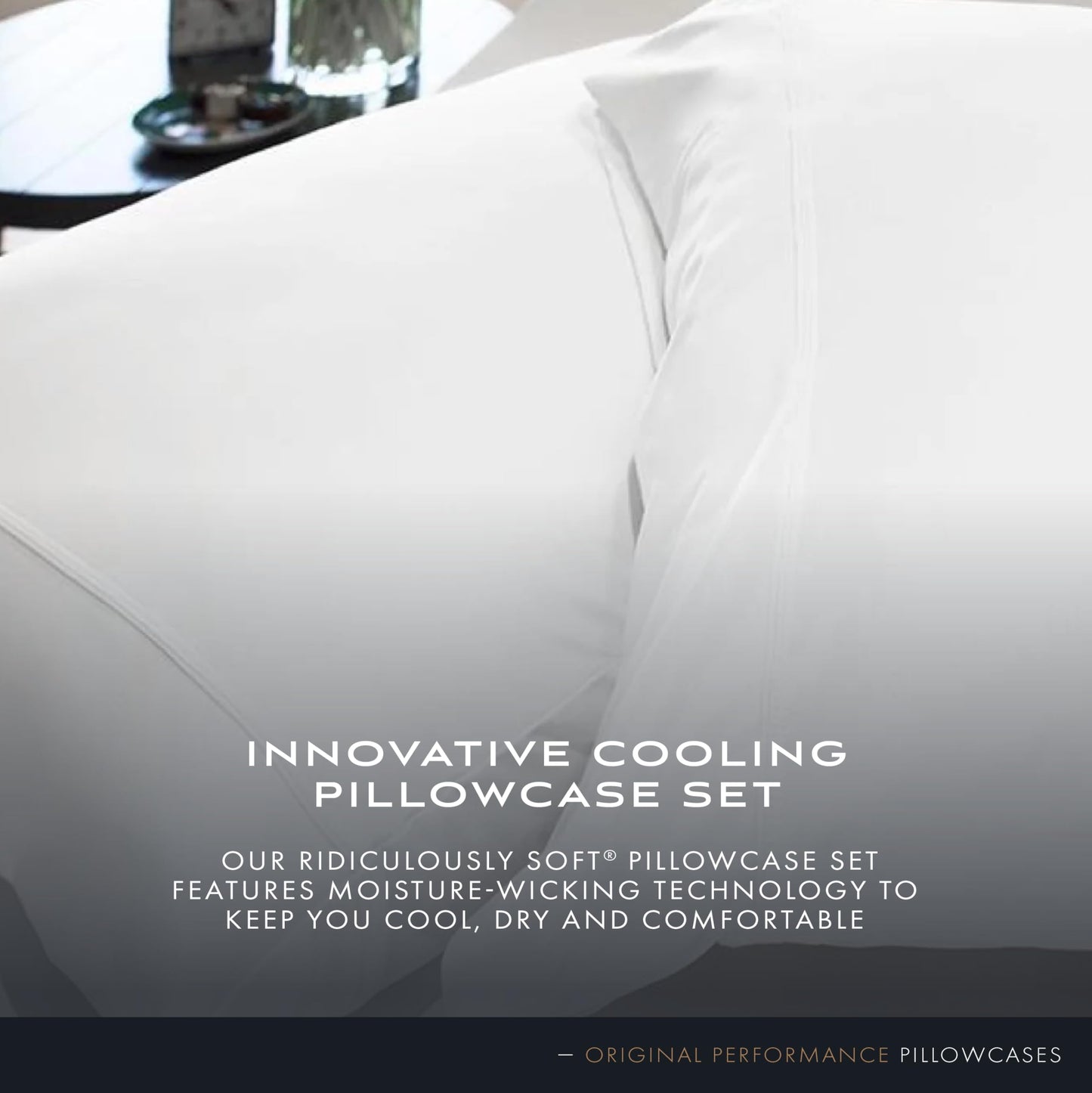 SHEEX Original Performance Cooling Pillowcases, Ultra-Soft Pillowcase Set, 2 Cooling Pillow Covers, King, Bright White