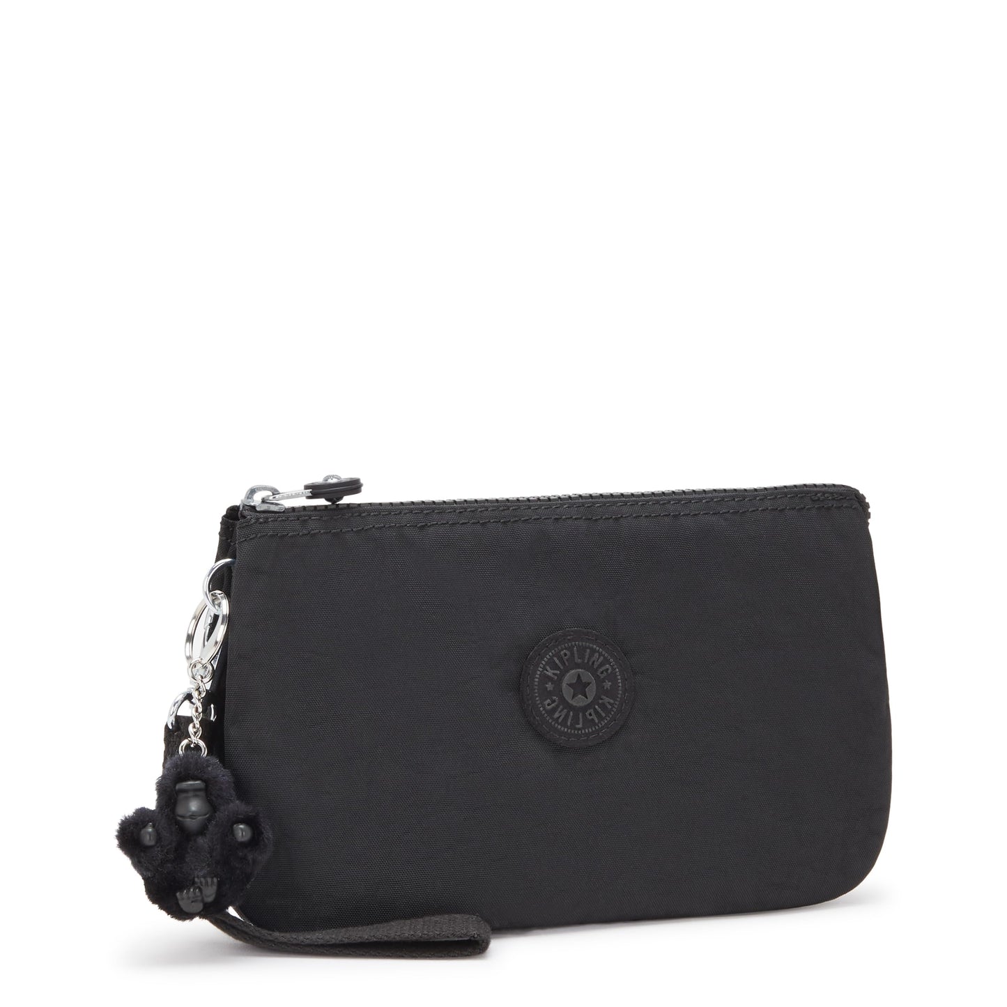 Kipling Womens Creativity Extra Large Wristlet, Versatile Cosmetics Kit, Lightweight Nylon Travel Organizer Pouch, Black Noir, Extra Large US