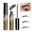 Anguishil Tattoo Peel Off Eyebrow Gel Tint - Brow Gel With Eyebrow Stencils, Long-lasting Waterproof Transfer-proof Eye Brow Tinting Kit For Fuller…