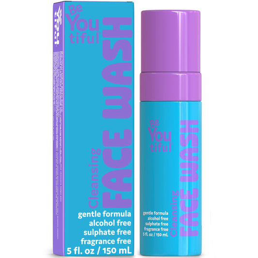 BeYOUtiful Cleansing Face Wash, Preppy Skin Care for Teens, Tweens, and Kids, Gentle and Safe Acne Face Wash, Kids Facial Cleanser for Girls and Boys