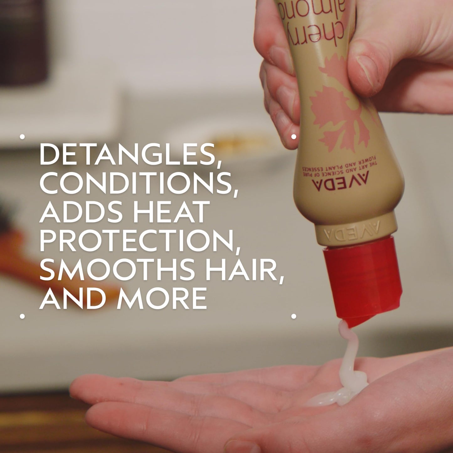 Aveda Cherry Almond Softening Leave-In Conditioner | for Normal to Dry Hair | Detangles, Heat Protection, Controls Frizz | 99% Naturally Derived*|
