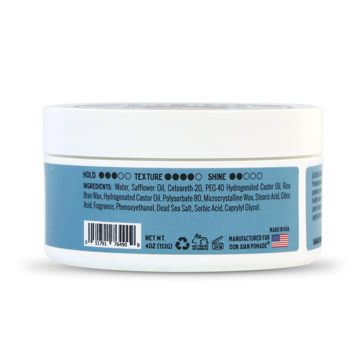 Don Juan Sea Salt Matte Pomade | Water Based | Medium Hold | Matte Finish | Natural Plant Extracts and Ocean Minerals | Surf Wax Scent, 4 oz Pack of 3