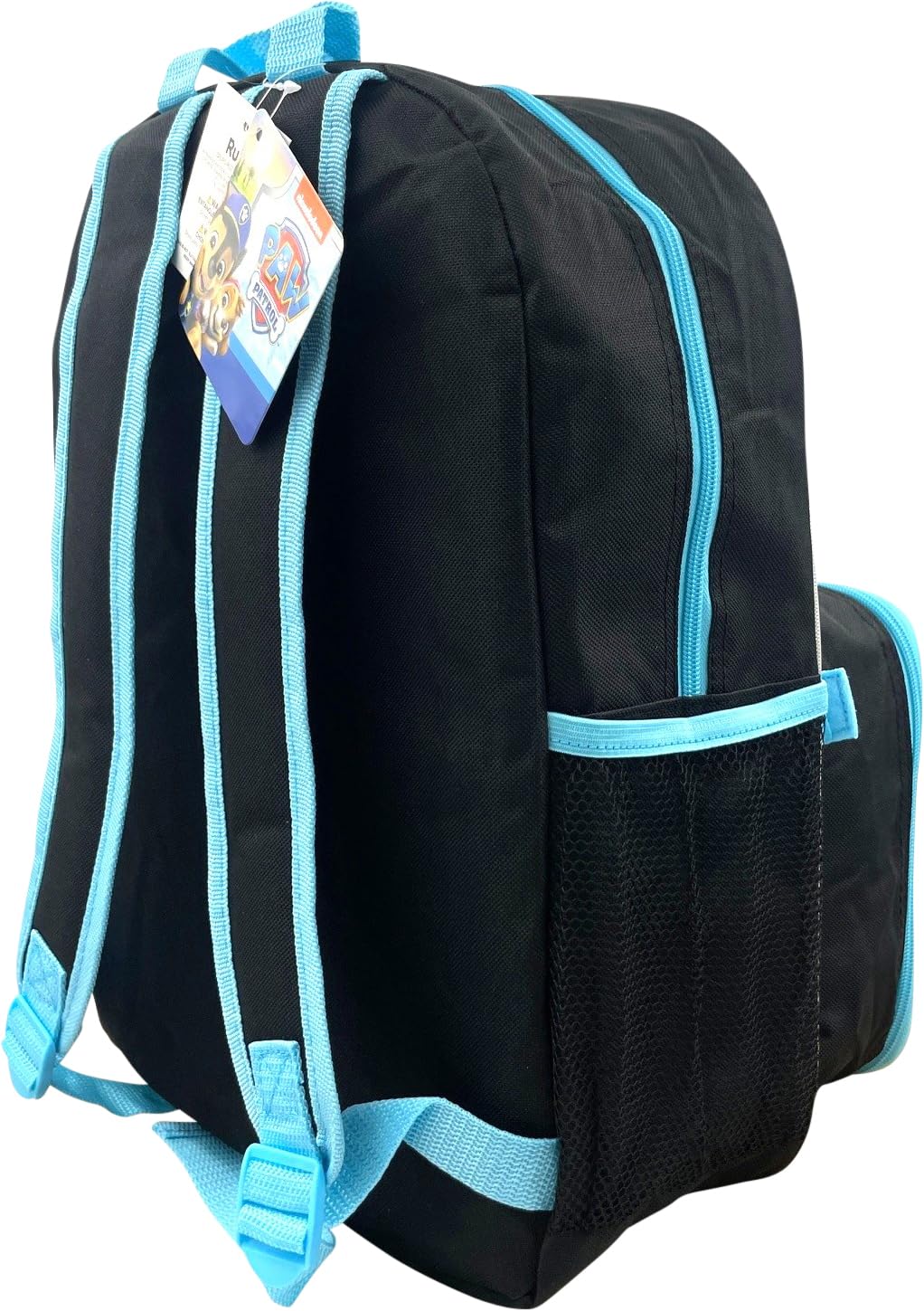 Ruz Paw Patrol Boy's 16 Inch Backpack With Removable Matching Lunch Box Set (Black-Blue)