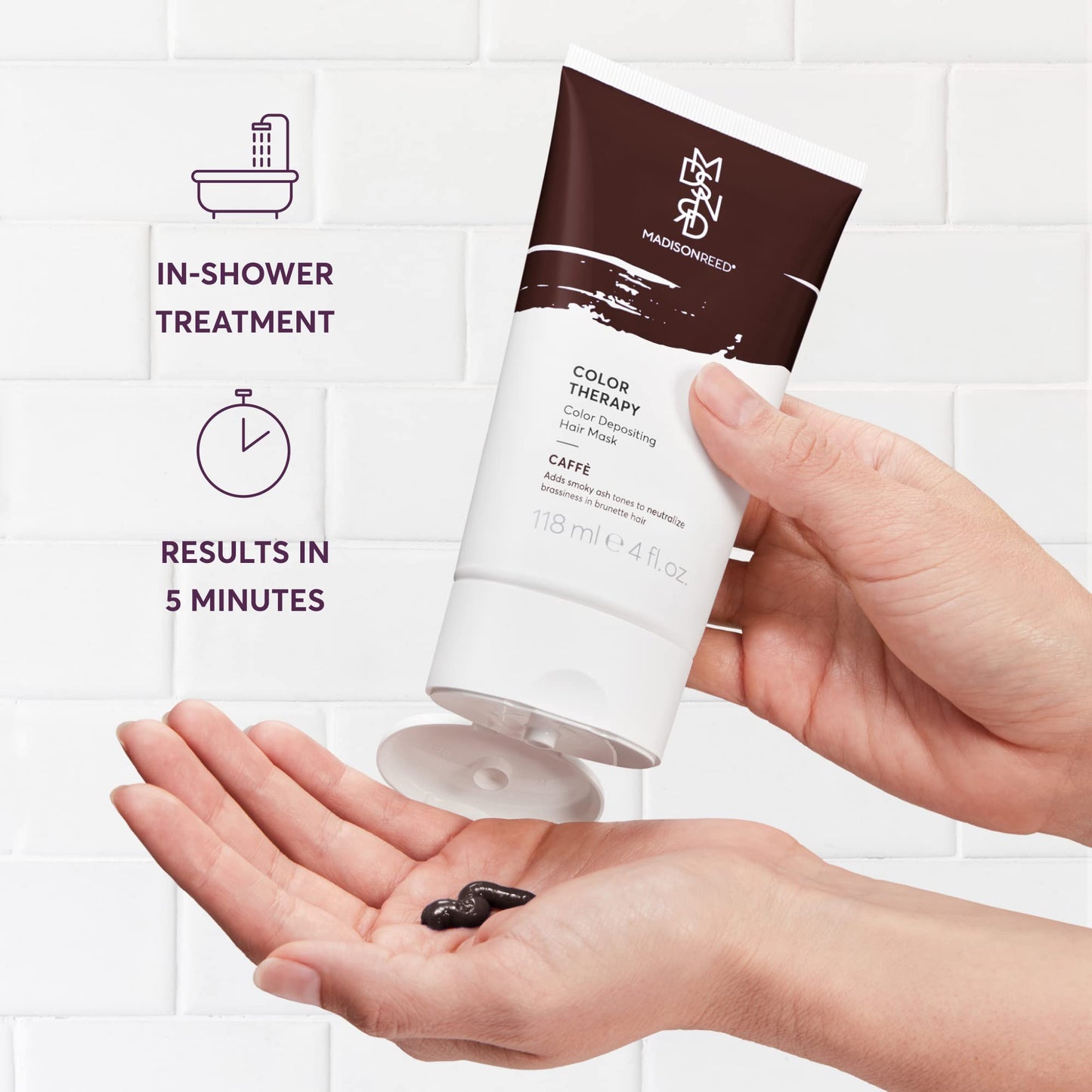 Madison Reed Color Therapy, Caffe, Color Depositing Hair Mask & Deep Conditioning Treatment, Intensely Hydrating, Refreshes Color & Tone, Keratin