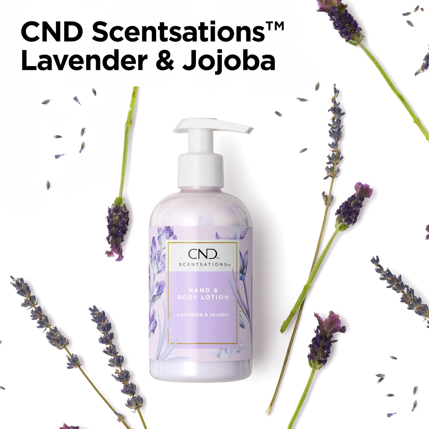 CND Scentsations Hydrating Hand & Body Lotion, Lotion for Dry Skin, Moisturizing Formula for Healthier, Softer Skin, Nice Scented, Lavender & Jojoba