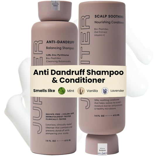 Jupiter Balancing Shampoo & Nourishing Conditioner for Men & Women - Clarifying Cleanse for Oily, Dry & Sensitive Scalp - Hydrates, Softens & Smooths