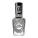 Sally Hansen Miracle Gel™, Deep Sea Diamond, Long Lasting, Gel-Like Formula, No UV Lamp Needed, Silver Glitter Nail Polish