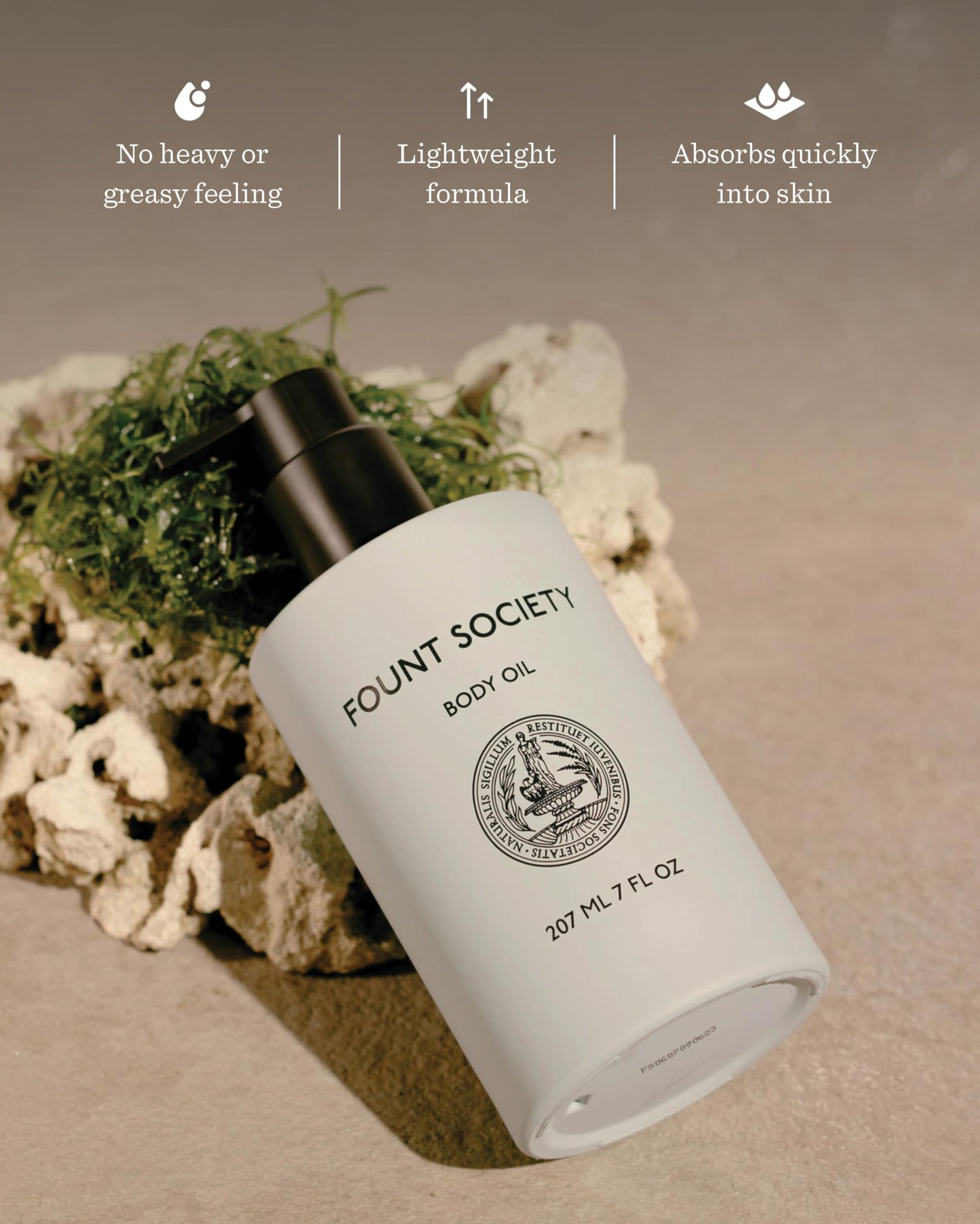 Fount Society Body Oil - 7 fl oz Hydrating Oil for Nourished Skin - Lightweight, Fast Absorbing, Non-Greasy Formula - Vegan & Cruelty-Free - No