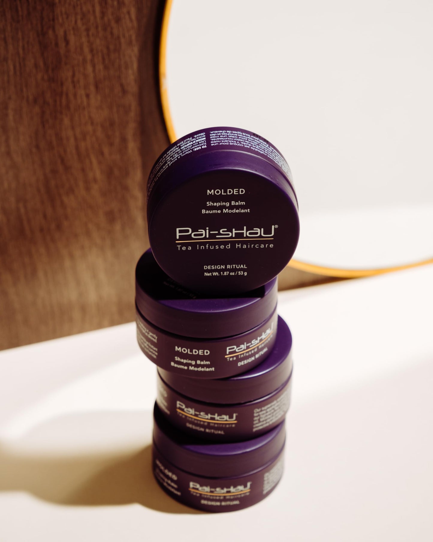 Pai-Shau - Molded Shaping Balm, Flexible Hold Styling Balm for Texture, Control and Shine, Lightweight Hair Cream with Castor Oil and Antioxidants