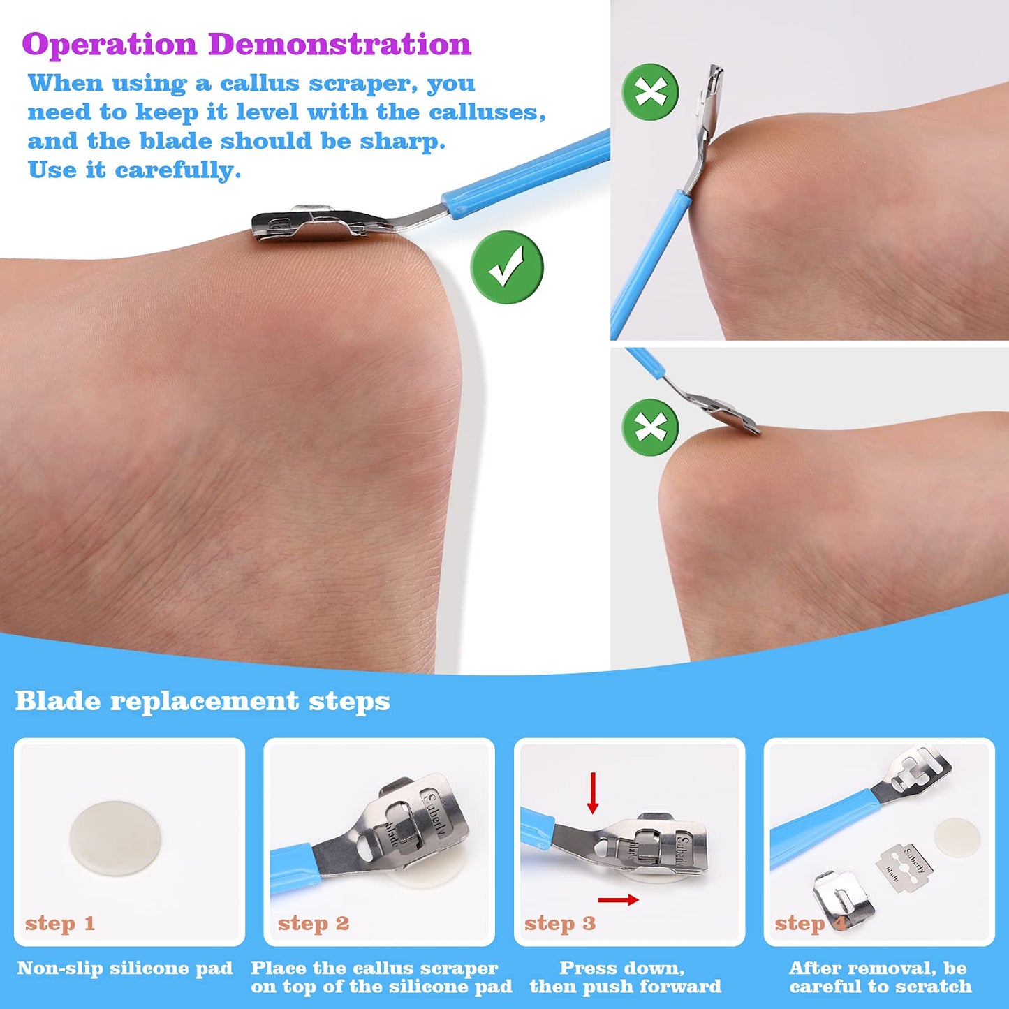 Pedicure Kits - Callus Remover for Feet, 23 in 1 Professional Manicure Set Pedicure Tools Stainless Steel Foot Care, Foot File Foot Rasp Dead Skin