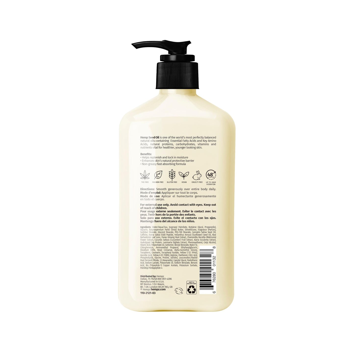 Hempz Age Defying Herbal Body Moisturizer, 17 oz