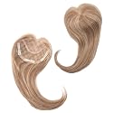 ADD-ON FRONT Human Hair/HF Synthetic Blend Topper by Envy, 5PC Bundle: Topper, 4oz Mara Ray Luxury Shampoo & Conditioner, Wide Tooth Comb, and 19 Page