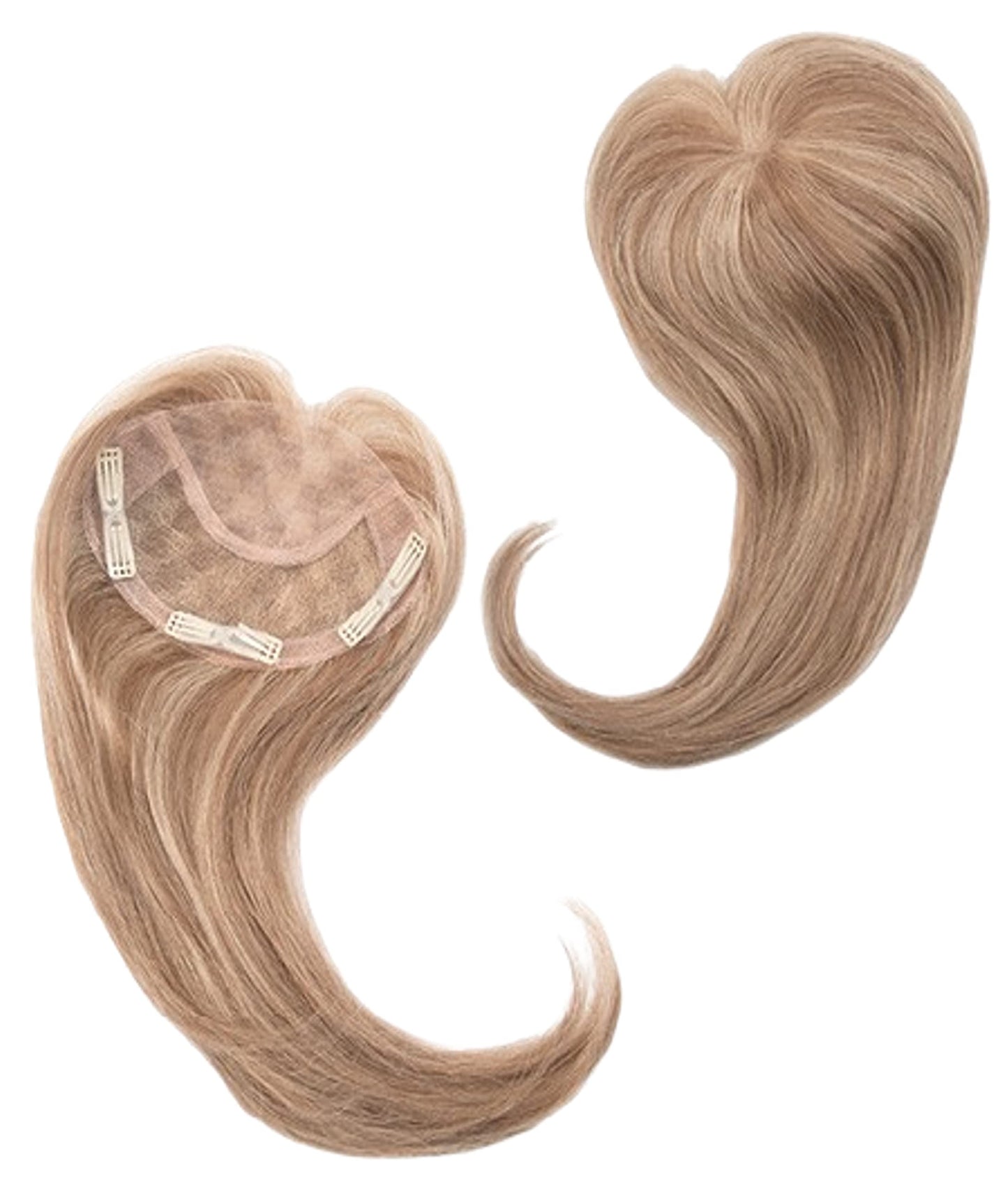 ADD-ON FRONT Human Hair/HF Synthetic Blend Topper by Envy, 5PC Bundle: Topper, 4oz Mara Ray Luxury Shampoo & Conditioner, Wide Tooth Comb, and 19 Page