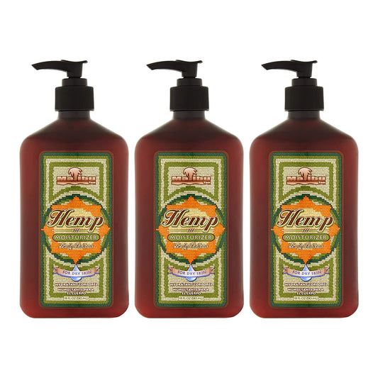 Malibu Tan For Dry Skin Hemp Body Lotion, 18 fl oz (3 Pack)