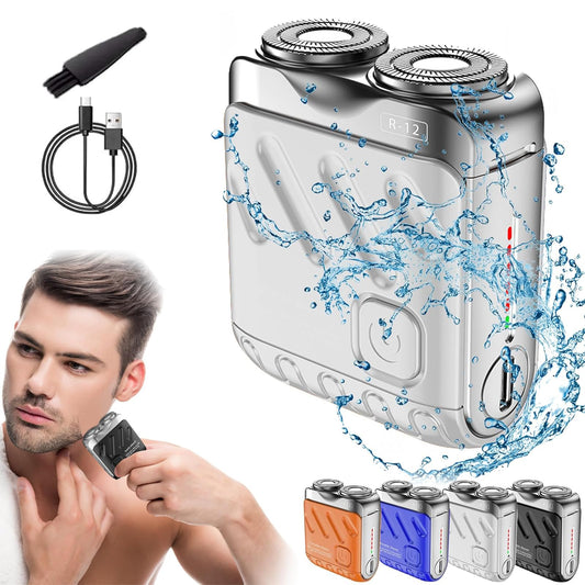 Skyworl Mini Shaver, Beard Shavers Portable Suitcase Design, Mini Portable Electric Shaver for Men Waterproof, Fast Charging Long Battery Life Beauty and Personal Care Rhycoma