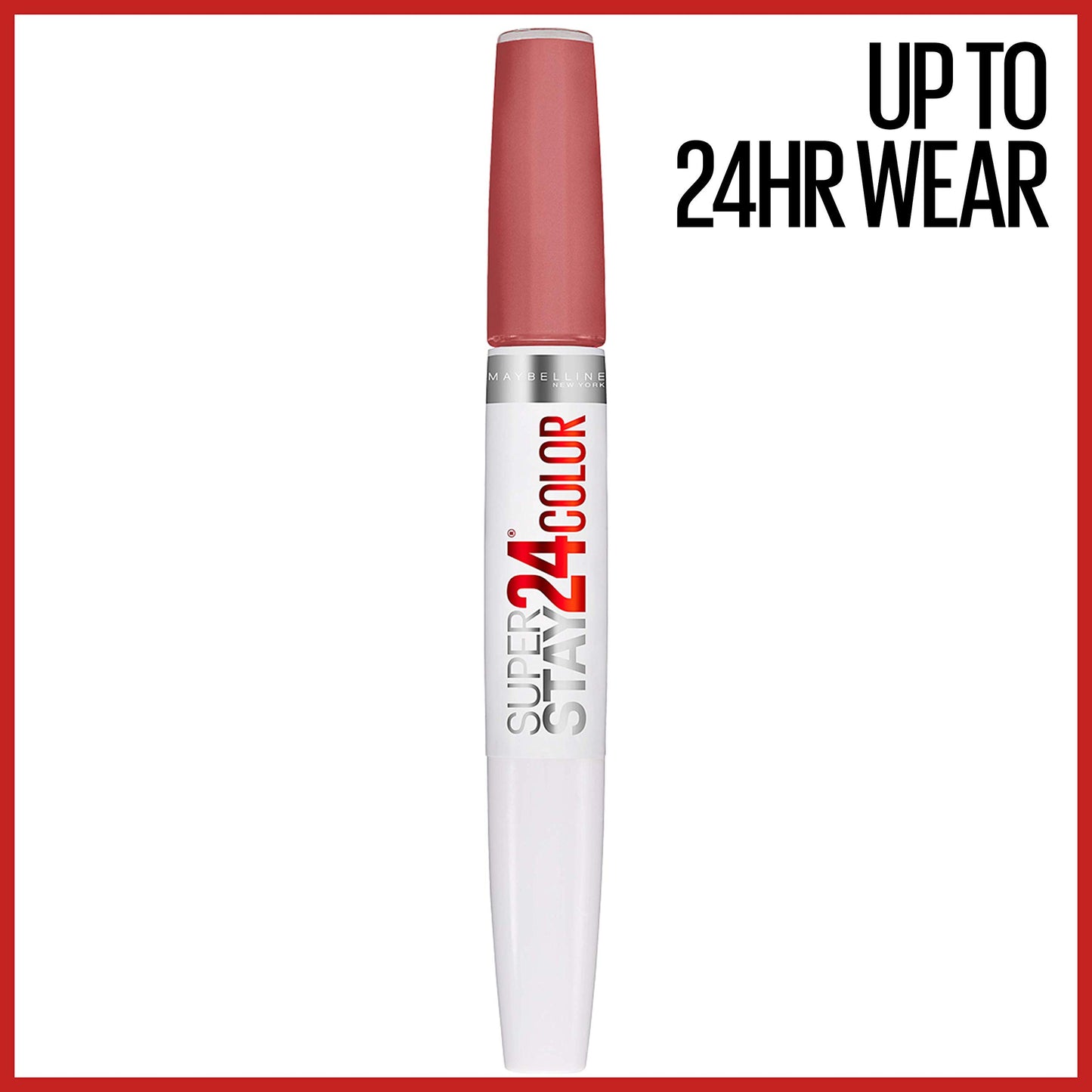 Maybelline Super Stay 24, 2-Step Liquid Lipstick Makeup, Long Lasting Highly Pigmented Color with Moisturizing Balm, Frosted Mauve, Mauve Pink, 1