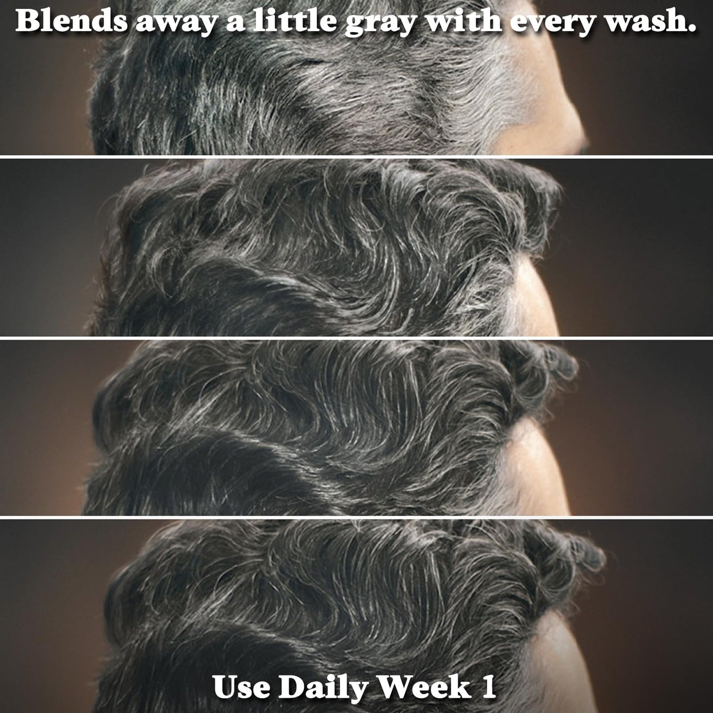 Just for Men Control GX Grey Reducing Shampoo, Gradual Hair Color with Keratin for Stronger Thicker and Healthier Looking Hair, 4 Fl Oz - Pack of 3