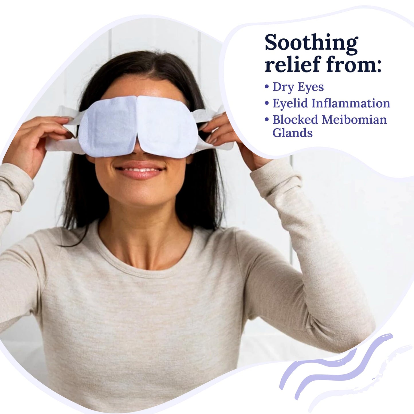 CorneaCare Rest: Self Heating Warm Compress for Dry Eyes | Heated Eye Mask for Fast Relief | Steam Mask for Stye Treatment | No Microwave or Washcloth