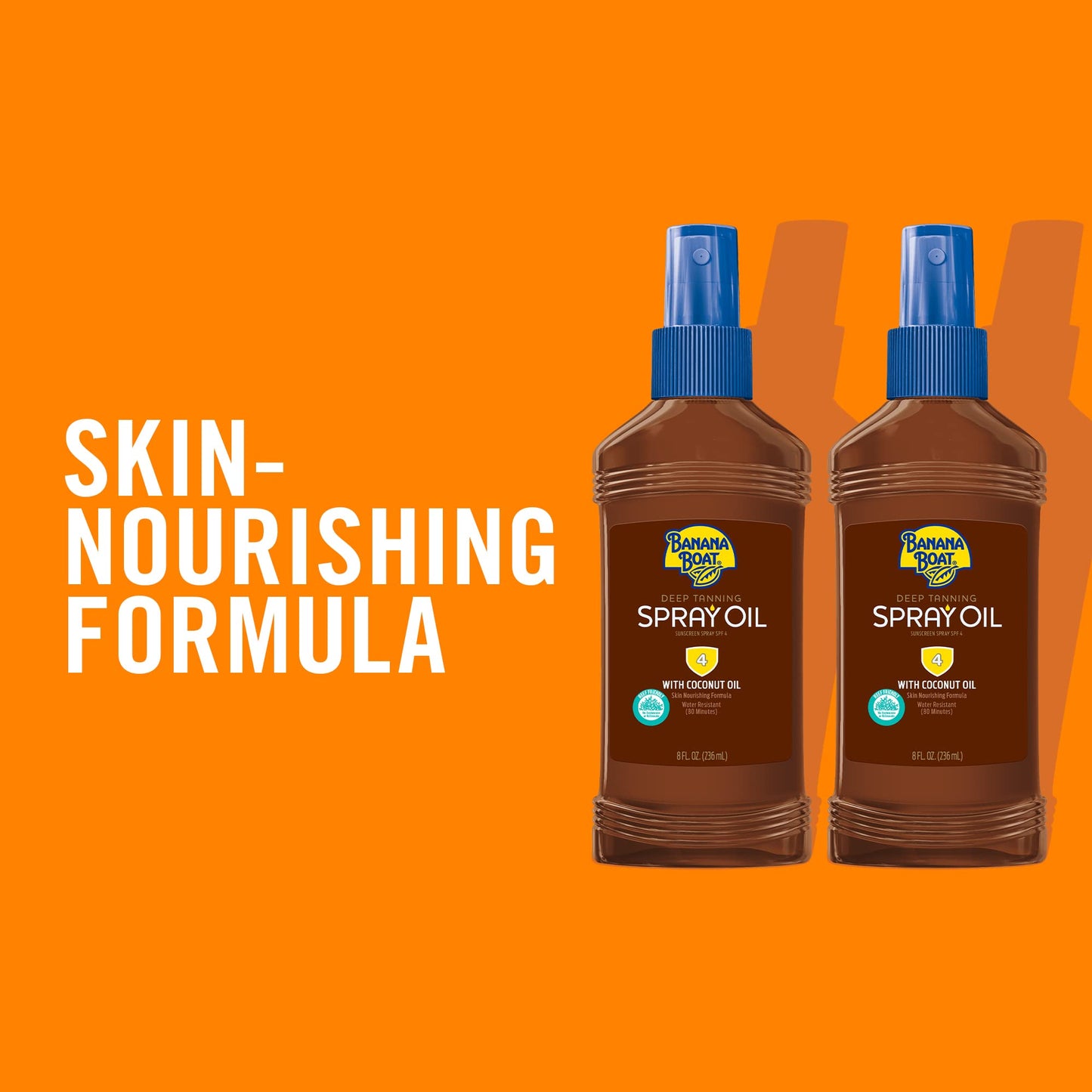 Banana Boat Deep Tanning Oil Spray SPF 4 | Dark Tanning Oil with SPF 4 Sunscreen, Water Resistant, 8Fl Oz each Twin Pack
