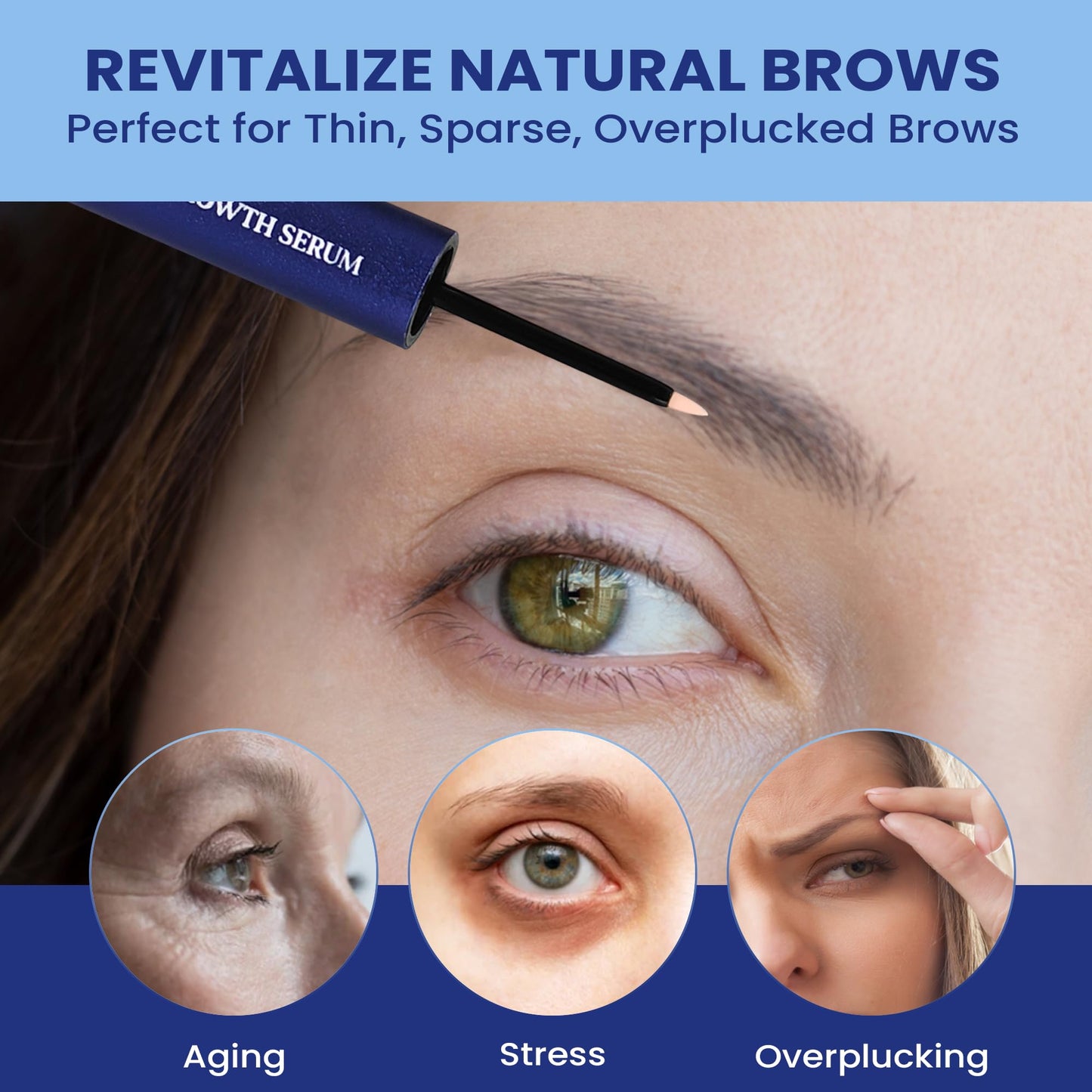 Eyebrow Growth Serum for Thicker, Fuller Brows - Peptide & Botanical Extract Complex with Ginger and Polygonum - 5ml Beauty & Personal Care PeptideLabz