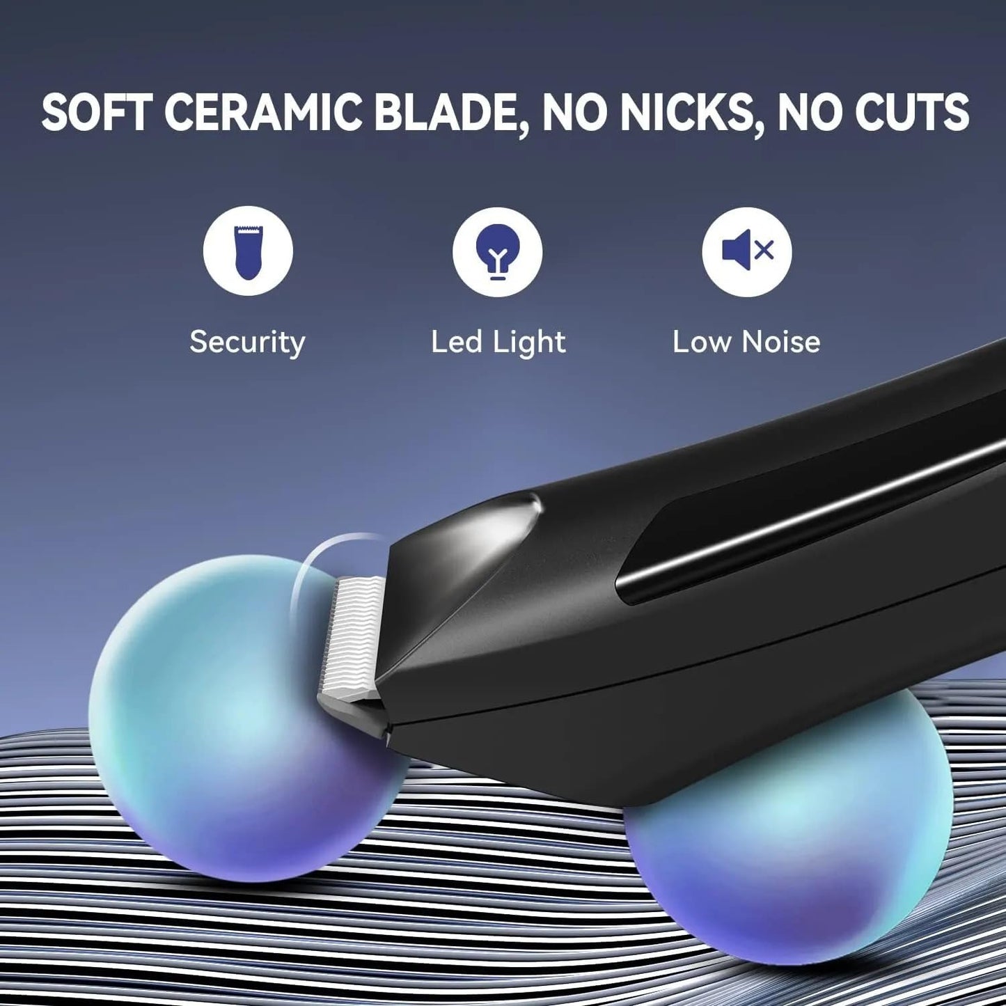 GLESVOWIO Hair Clippers for Men Electric Body Hair Trimmer Shaver Waterproof Groin for Men Ball USB Recharge Dock Grooming Kit Beauty and Personal Care GLESVOWIO