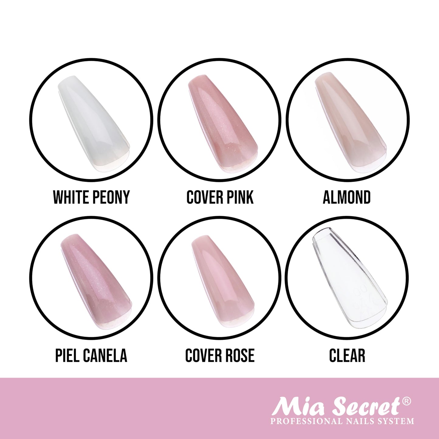Mia Secret Soak off Soft Gel Nail Tip MADE IN USA for Salon and DIY (Cover Pink, Coffin) Beauty & Personal Care Mia Secret