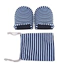 Foldable Travel Slippers - Soft Cotton Anti-slip, SPA/House/Guest Slippers for Family,Hotel,Portable,Not Disposable,Men & Women (Blue stripes) Beauty & Personal Care Wbestexercises