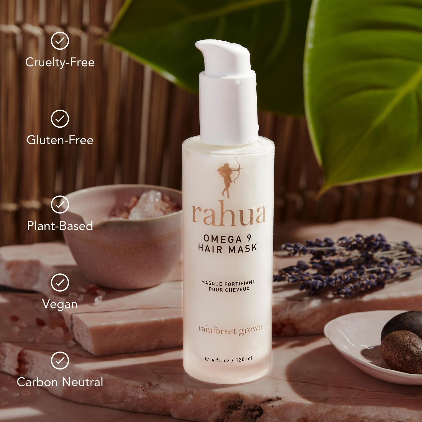 Rahua Omega 9 Hair Mask, Vegan Deep Conditioning Treatment for Damaged & Dull Hair Oil, Sunflower Seed Oil & Quinoa Protein for Softness & Shine