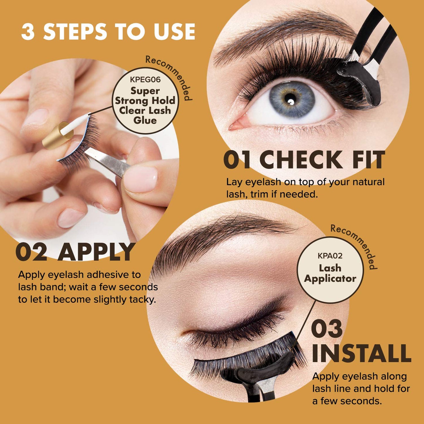 i-ENVY False Lashes, Mink 3D Lashes Value Pack Real Mink Maximum Fluffy Wispy Luxury Glamorous Natural Look Reusable Eyelashes (06)