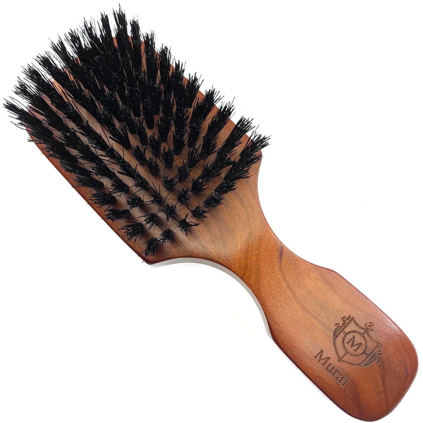 Murai Beard Kit for Men Gift Set Mens Beard Grooming Kit - Military Paddle Hair Brush, Large Handle Beard Brush, Pocket Sized Oval Beard Brush, Wood