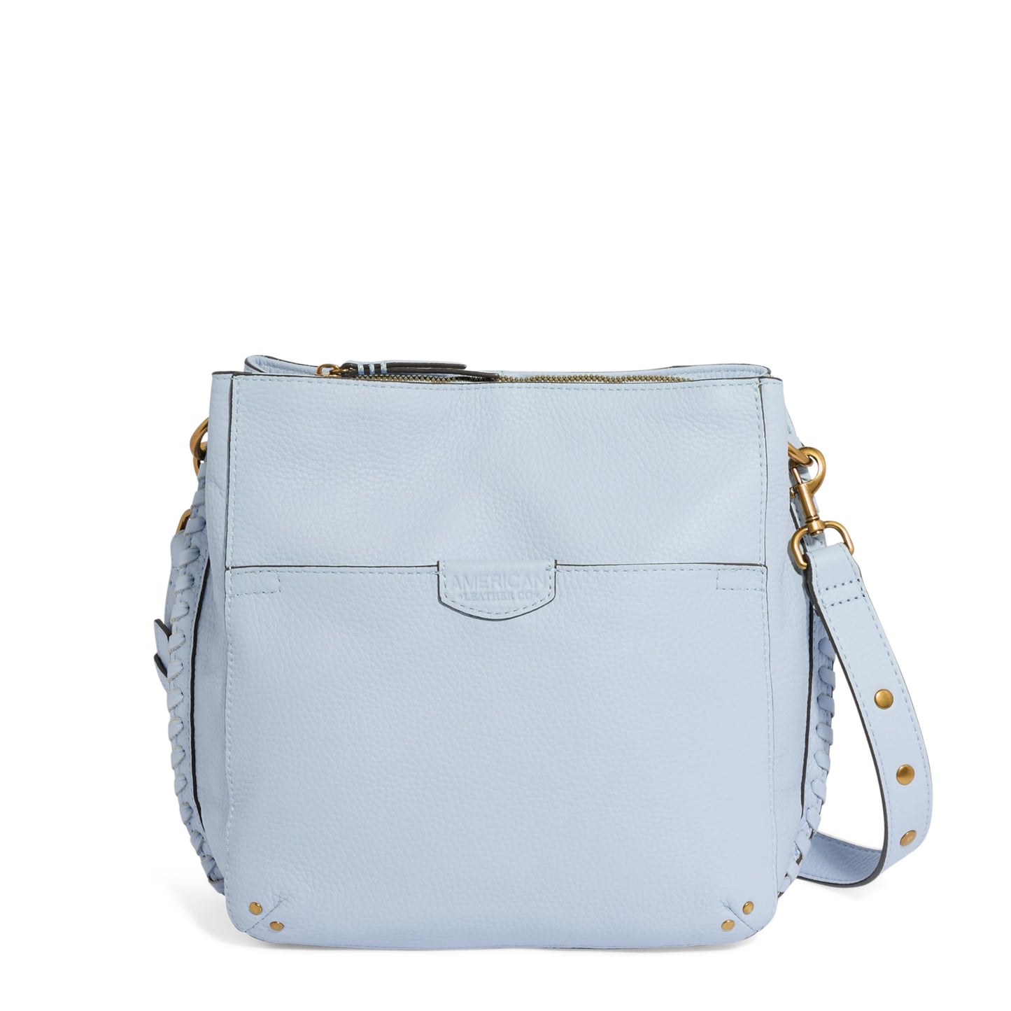 American Leather Co. Luca Triple Entry Crossbody Bag, Seabreeze, 100% Genuine Leather Purse, Multi-Pocket Crossbody Sling Bag with Adjustable Straps…