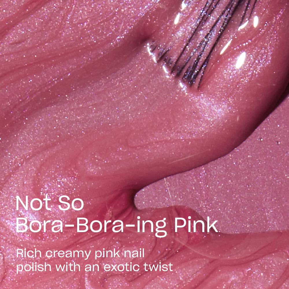 OPI Nail Lacquer Not So Bora-Bora-ing Pink | Sheer Soft Pink Pearl Chip Resistant Nail Polish | Vegan, Fast Drying, Streak Free