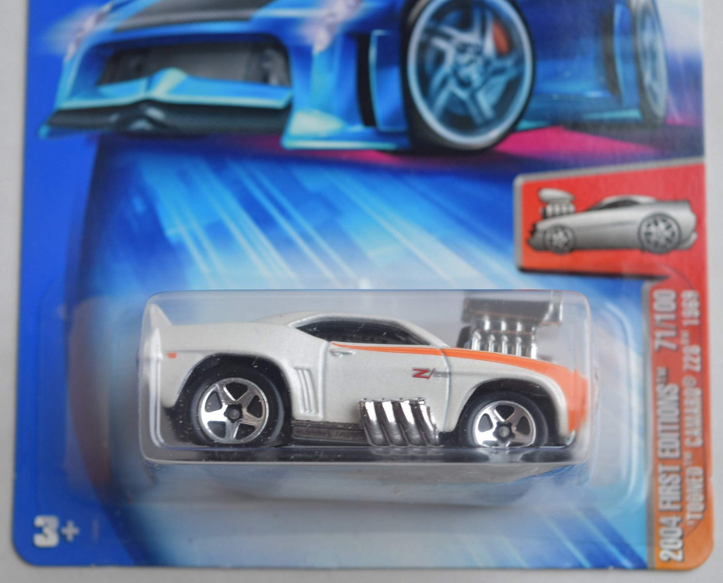 Hot Wheels 1:64 Scale 2004 First Editions, White 'TOONED Camaro Z28 1969#71