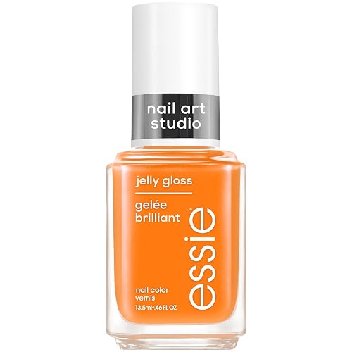 essie Nail Art Studio Jelly Gloss Polish, Vegan, Sheer Orange Nail Polish, Apricot Jelly, 0.46 Fl Oz Beauty & Personal Care essie
