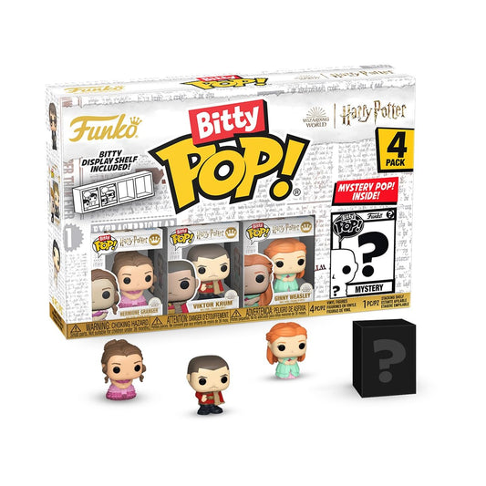 Funko Bitty POP HP GOF - Hermione, 4-Pack and A Surprise Mystery Mini Figure - 0.9 Inch (2.2 Cm) - Harry Potter Collectable - Stackable Display Shelf…