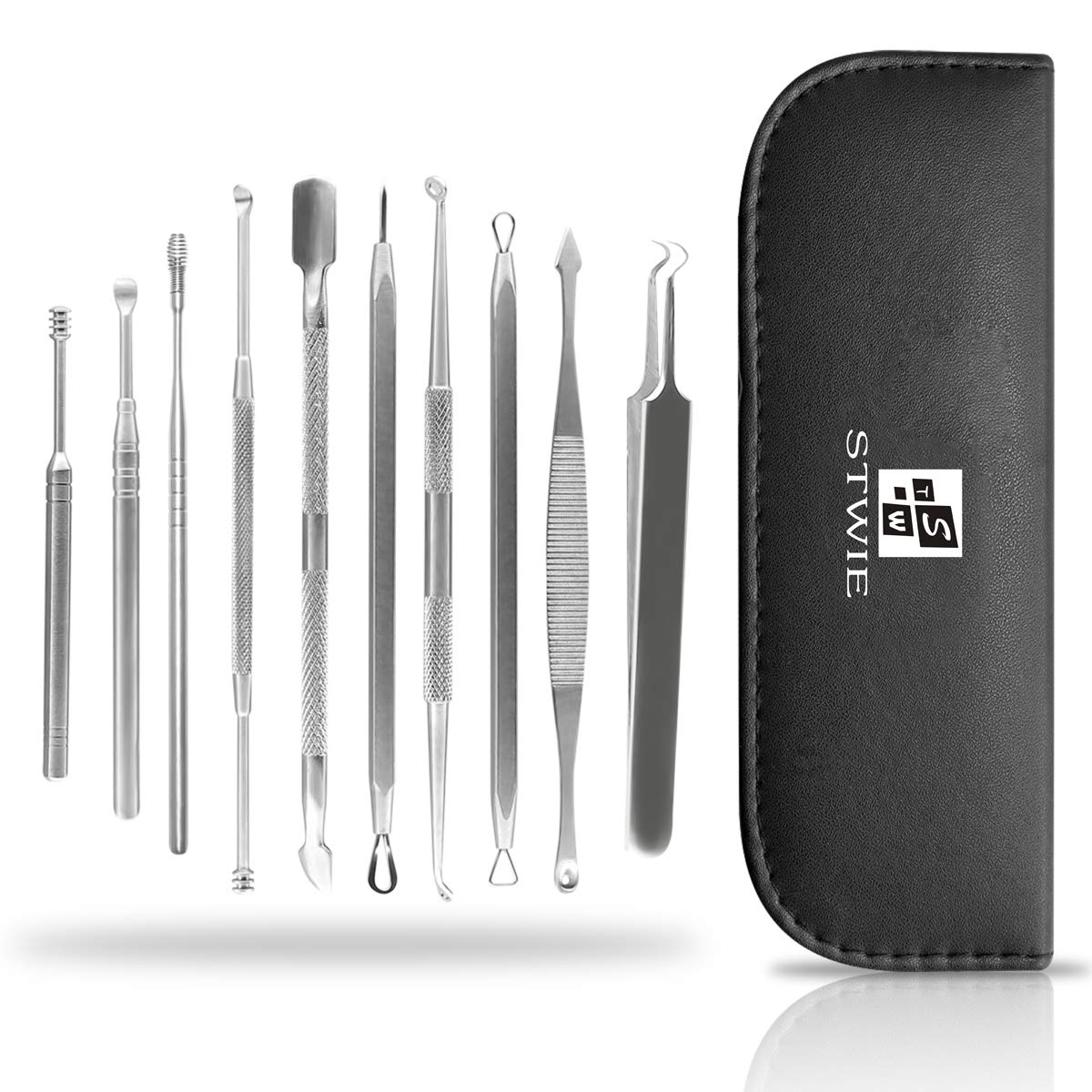 10pcs Pimple Popper Blackhead Remover Tool +Ear Wax Removal +Cuticle ...