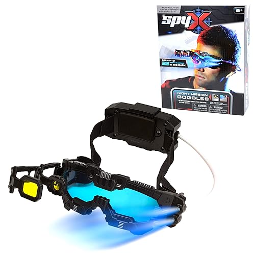 SpyX / Night Mission Goggles - Spy Kids Goggles Toy + LED Light Beams + Flip Out Scope. Adjustable Spy Lens/Glasses/Eyewear Toy Gadget for Junior…