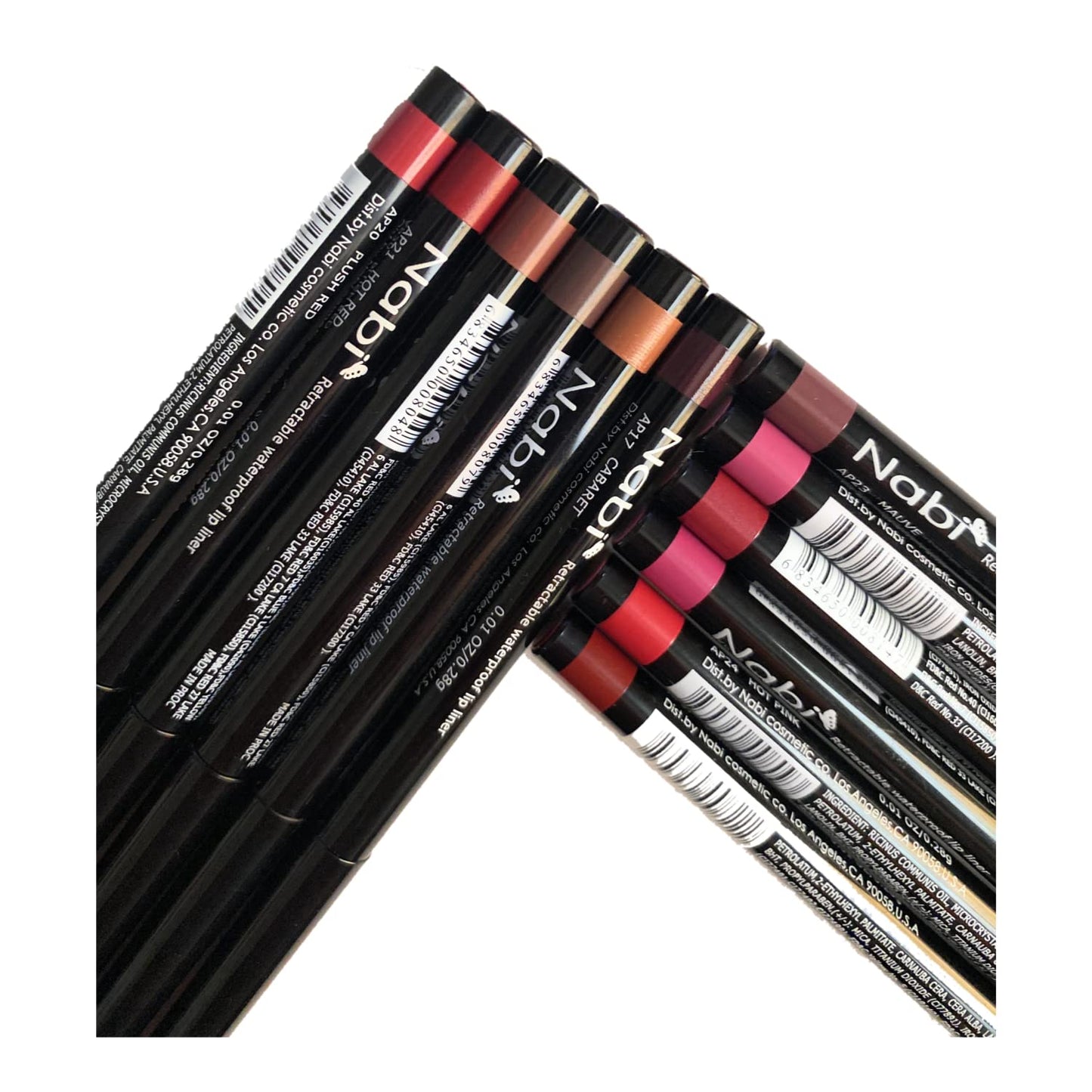 Beauty Spot 12 Colors Retractable Waterproof Lip Liner Set, Roll It Up Auto Lip Liner Pencil, Long Lasting Fade Resistant
