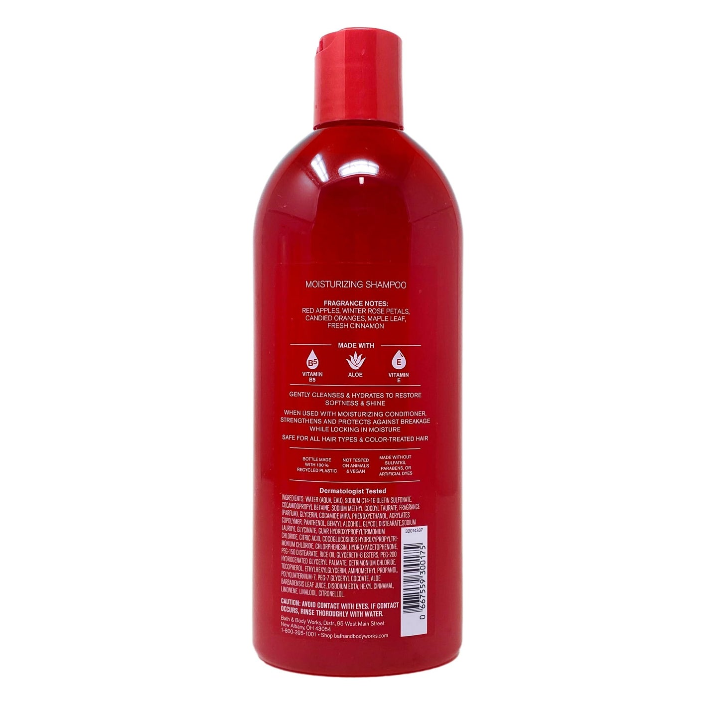 Bath & Body Works Winter Candy Apple 2 Pack Shampoo Bundle with a Natural Oats Bar Soap