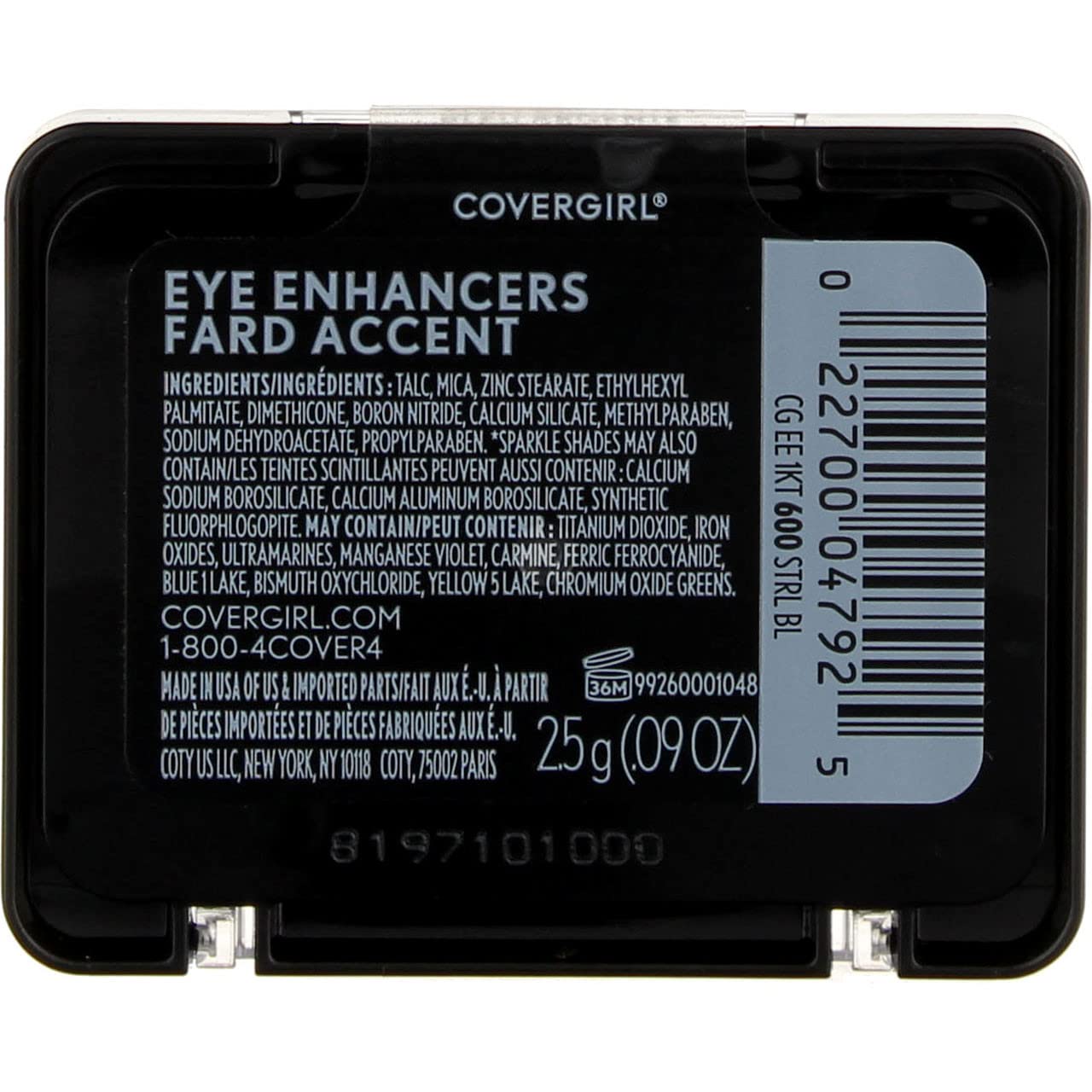 CoverGirl Eye Enhancers 1 Kit Shadow, Sterling Blue [600] 0.09 oz (Pack of 5)