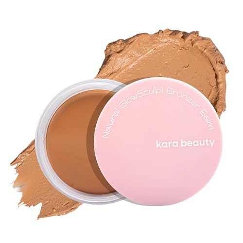 Kara Beauty Natural Glow Sculpt Bronzer Balm with Creamy Buildable Coverage, Hydrating Face Balm with Vitamin E, Lightweight Cream Bronzer for Natural