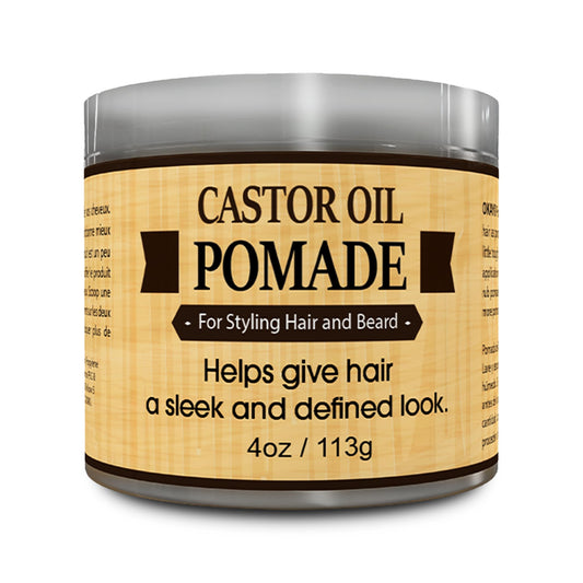 OKAY | Men's Castor Oil Beard and Hair Pomade | For All Hair Types & Textures | All Day Hold | Sleek, Defined Look | Free of Silicone & Paraben, Gray