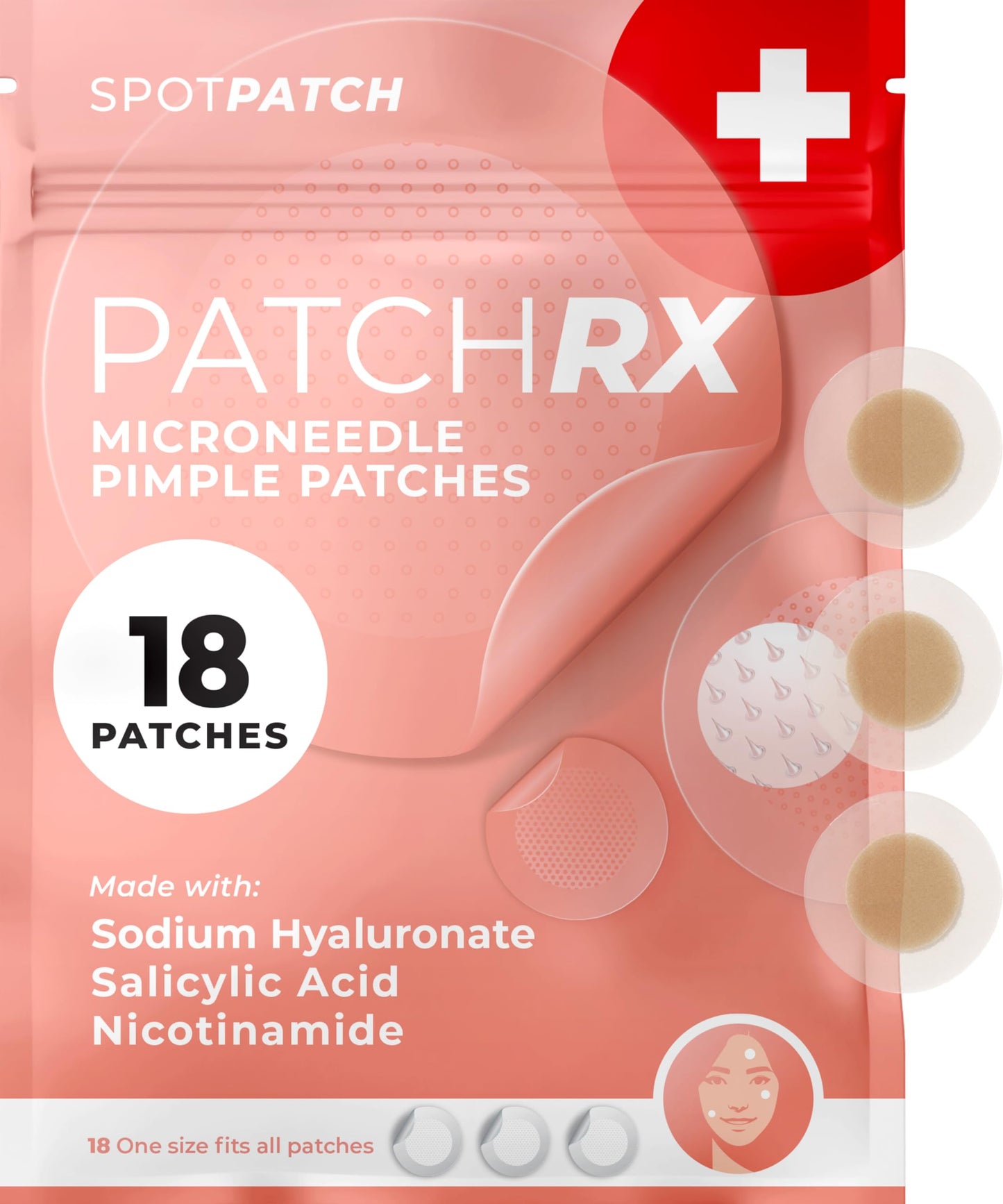PatchRx Micro Needle Pimple Patch (18 Pack) - Hydrocolloid Micropoint Pimple Patch For Acne & Pimples, Microdart Patch, Micro Dart Pimple Patches Beauty and Personal Care PatchRx Default Title