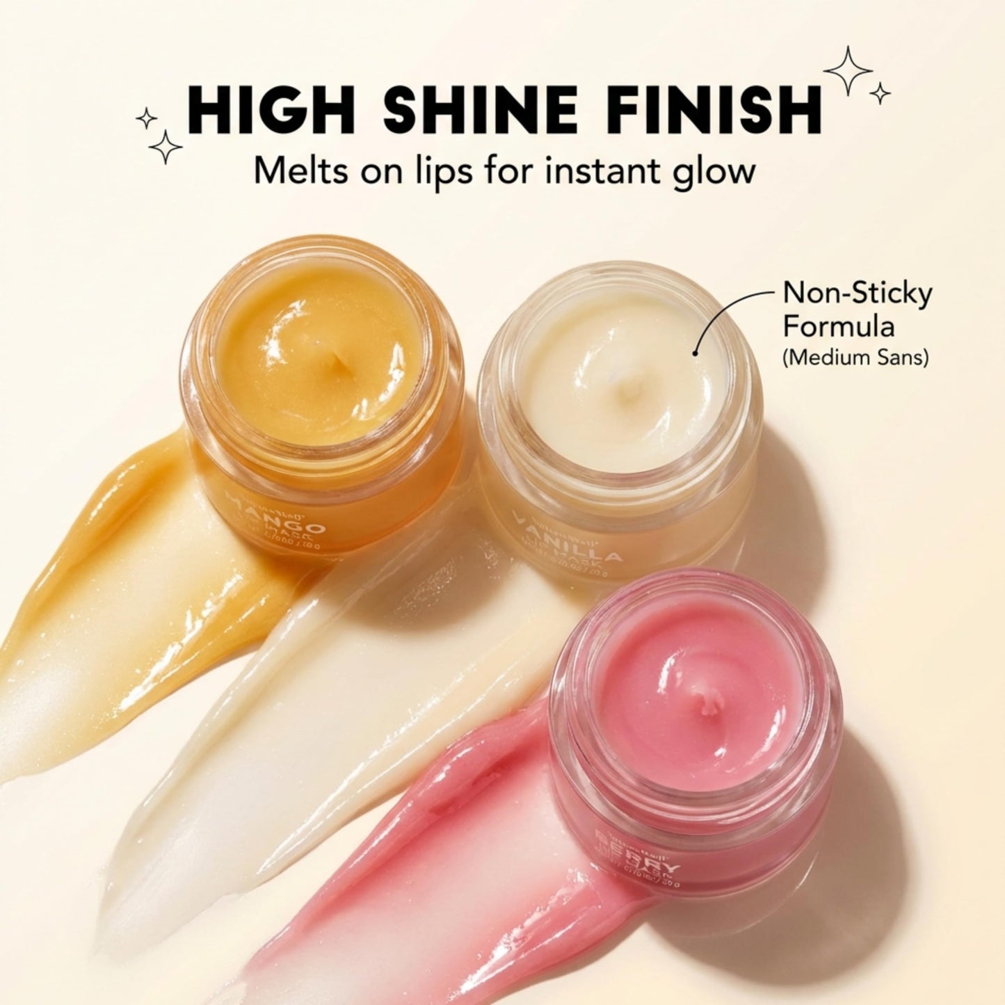 NATURE WELL Hydrating Lip Masks Variety Pack, Includes Mango, Vanilla & Berry Scents, High-Shine, Non-Greasy, Conditioning & Softening, 0.70 Ounce